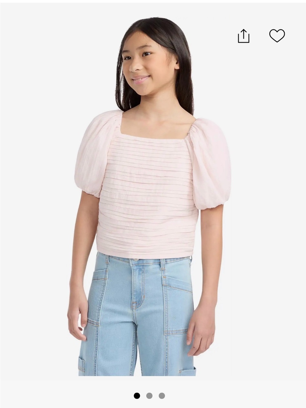 Emerson Puff Sleeve Top (Big Kid)